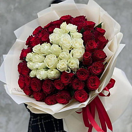 75 roses Cœur