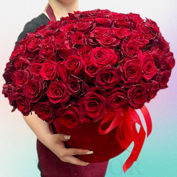 Bouquet aus 101 Rosen in einer Box