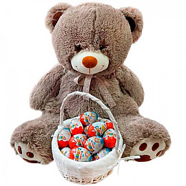 Geschenkset "Bär mit Körbchen"