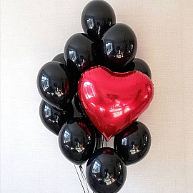 Composizione di palloncini “Amore in nero”