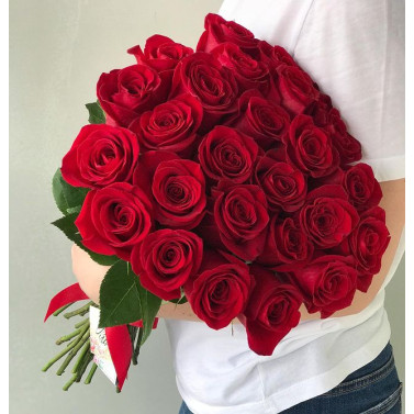 27 red roses 50 cm