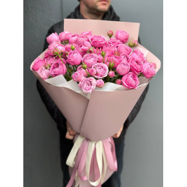 Bouquet of 9 peony-like roses