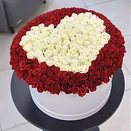 201 rosas en una caja — Corazón