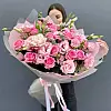 Ramo mixto de rosas y eustomas: Ámbar