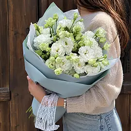 9 beyaz eustoma