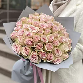 51 adet pembe gül 50 cm