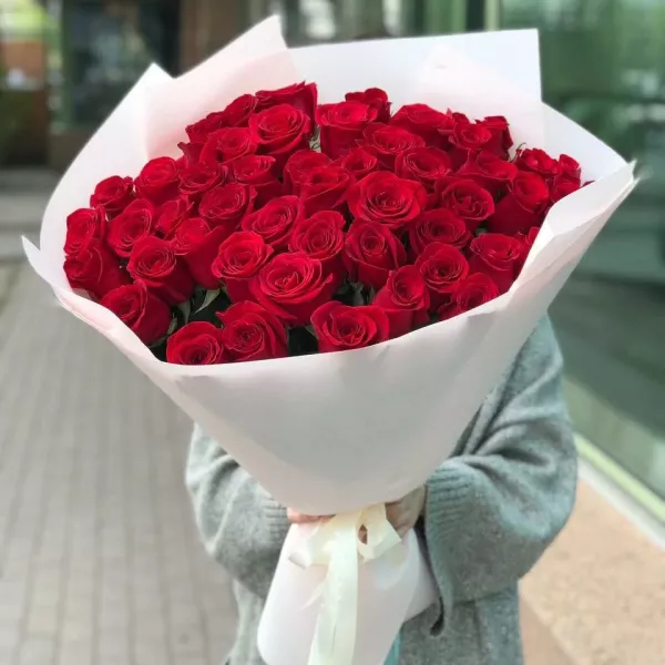 70 cm 51 kırmızı gül buketi
