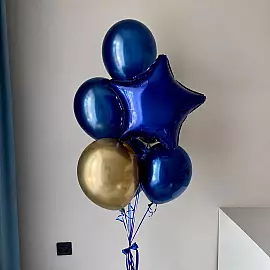 Composición de globos «Ola azul»
