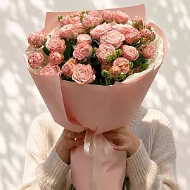 Strauß aus Sprayrosen „Rosa Seide“