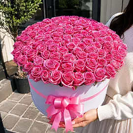 Kutuda 121 gül « Pembe bulut »