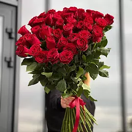 51 rote Rosen 80 cm