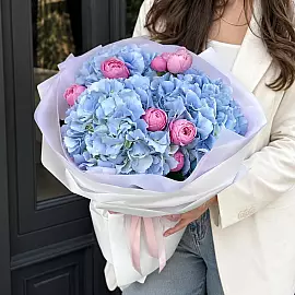 Ramo elegante de hortensias