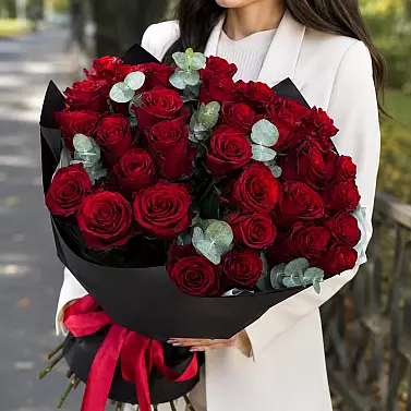 Bouquet aus 31 roten Rosen