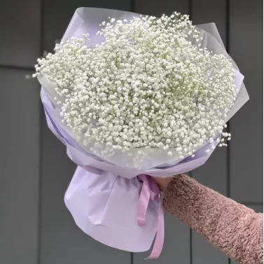 Букет із 15 білих гіпсофіл